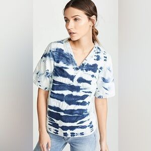 STELLA MCCARTNEY
Short-sleeve Tie-dye Denim Blouse In Blue